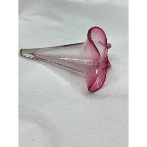 Vintage Cranberry Blown Glass Epergne Horn - Replacement
